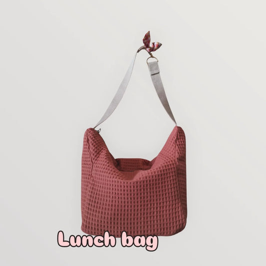Lunch bag nid d'abeille saumon